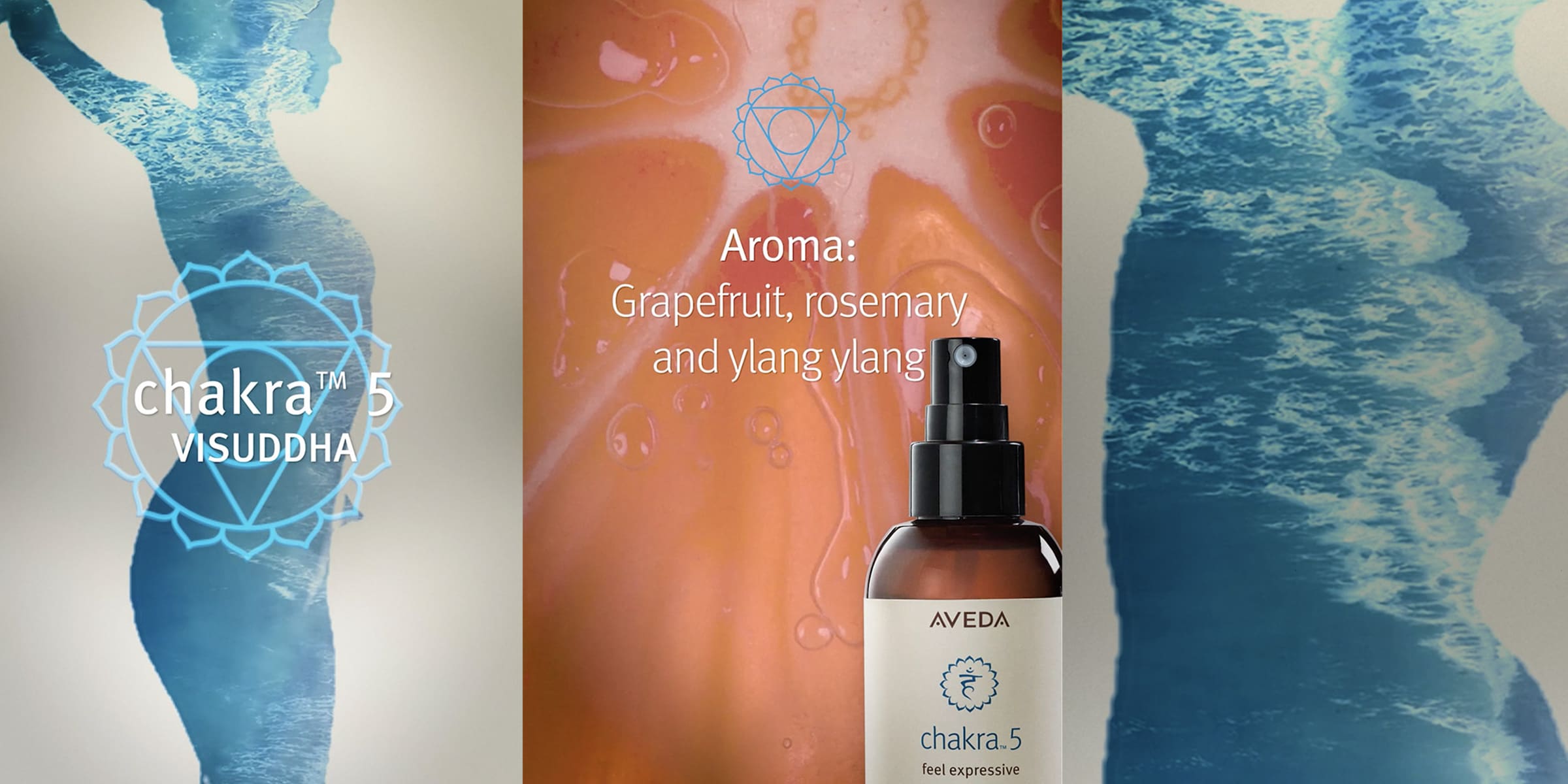 Das Aroma von Chakra 5 umfasst Grapefruit, Rosmarin und Ylang Ylang